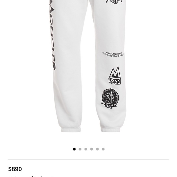 Moncler printed cotton sweatpants - Picture 1 of 10